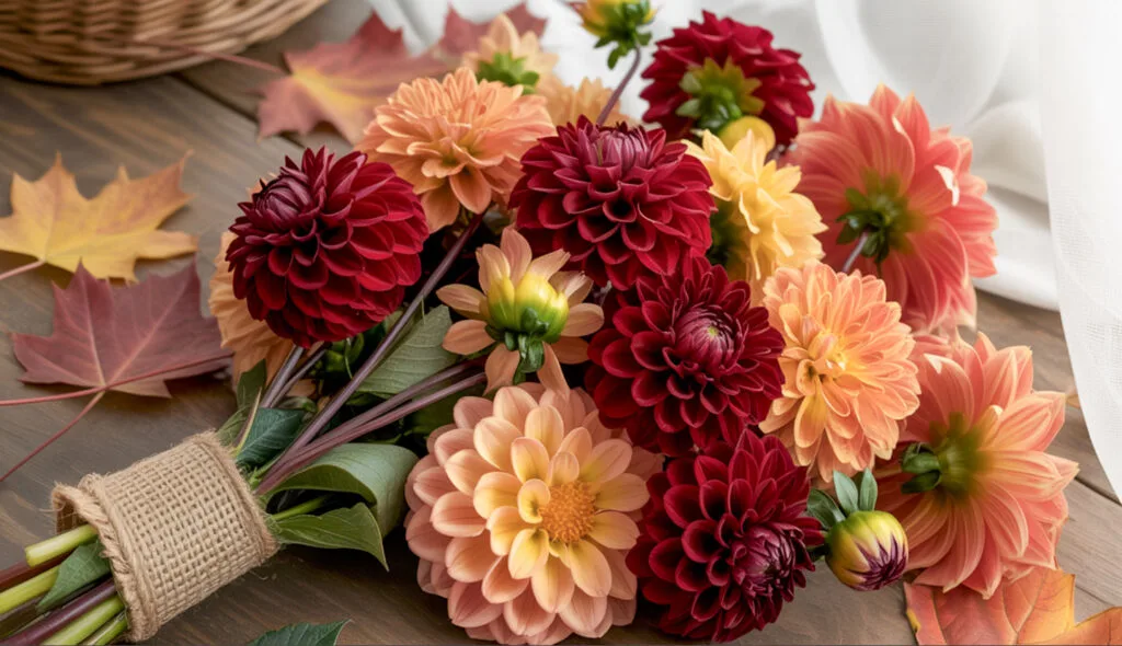 Scopri tutto sulle dalie: significato, colori, stagionalit&agrave; e consigli pratici per mantenerle fresche pi&ugrave; a lungo. Guida del fioraio esperto.