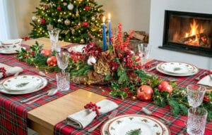 Centrotavola di Natale Elegante: Abete, Ilex e Spezie - Il Bouquet a Le Rughe - De Luca Fiori