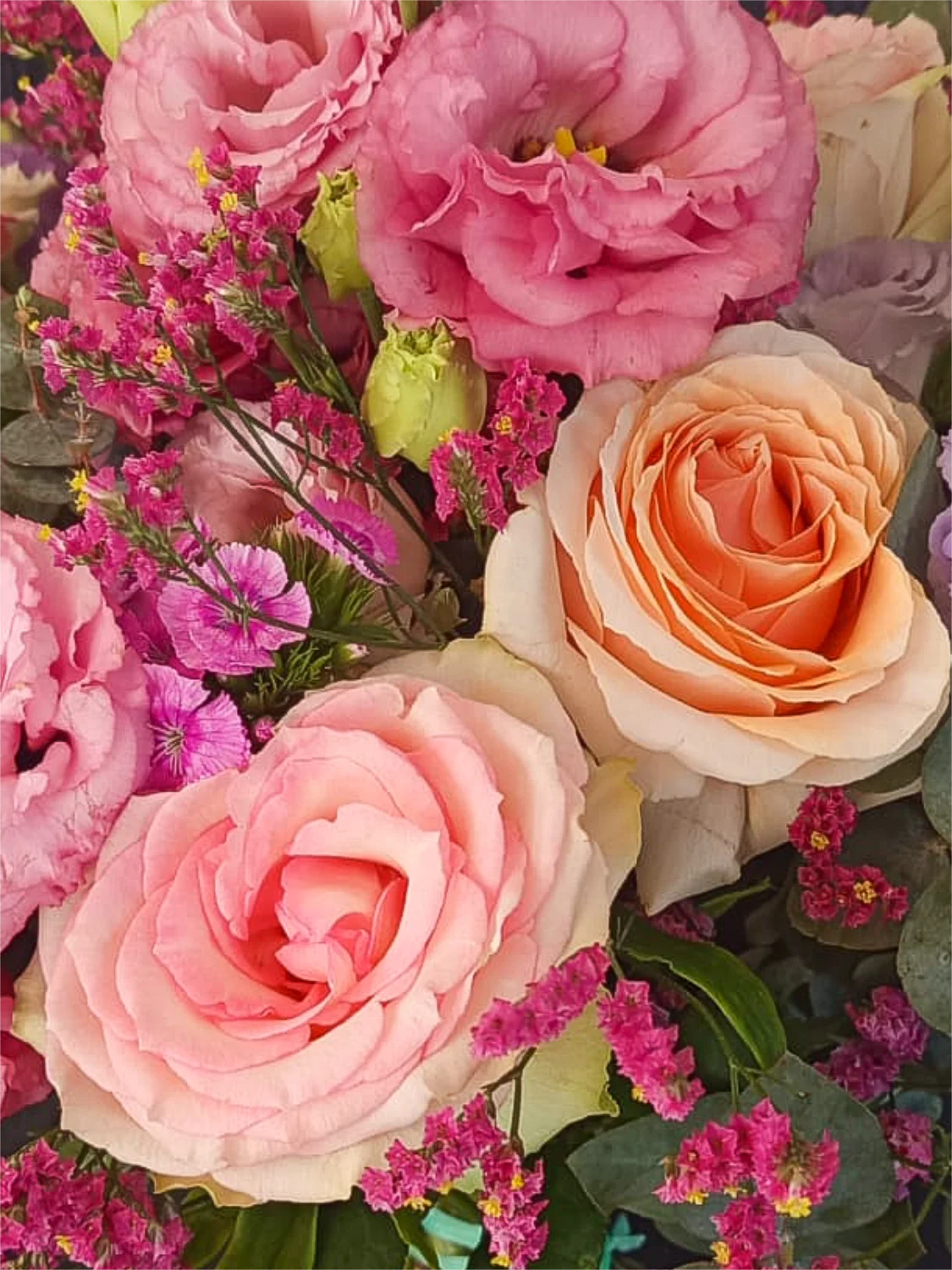 Bouquet Sinfonia Rosa dettaglio fiori